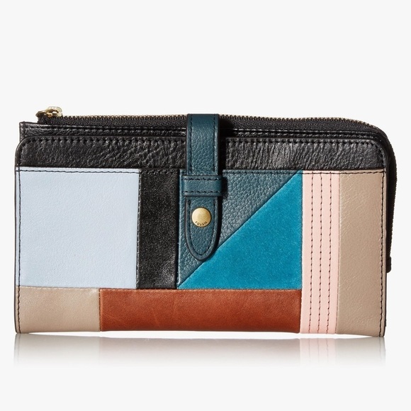Fossil Handbags - Fossil Fiona Patchwork Women's Leather Multicolor Wallet